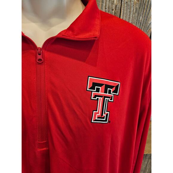 Sport tek size XL red raiders texas tech 1/4 zip performance pullover mens EUC * - Picture 2 of 7